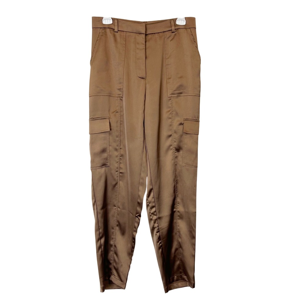 Bailey 44 Satin Cargo‎ Pants Women's Size 6 Brown